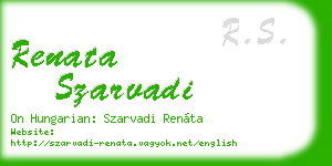 renata szarvadi business card